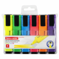 Набор текстовыделителей Brauberg Original Neon 6 цветов, 1-5 мм