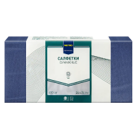 Салфетки бумажные Metro Professional 24 x 24см, 400шт, 1 слой, синие