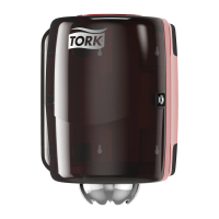 Диспенсер для полотенец с центральной вытяжкой Tellus (tork) Performance M2, 659008, красный