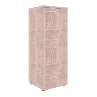 Шкаф-колонка средний Skyland Xten XMC 42.1, дуб сонома, 432х432х1190мм, с глухой средней дверью, с топом