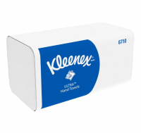 Бумажные полотенца Kimberly-Clark Kleenex Ultra H2, 3 слоя, Z-сложение, 96лист, белые,  6710