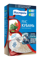 Крупа рис Мистраль Кубань белый круглозерный 5шт, 400г