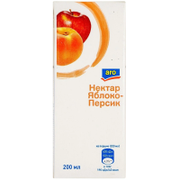 aro Нектар яблоко-персик, 200мл