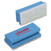 Губки VILEDA PROFESSIONAL профильные 'Минимальная жесткость' КОМПЛЕКТ 10 шт., синие, БЕЛЫЙ абразив, 15х7х4,5 см, 102562
