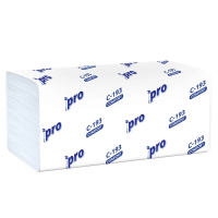 Бумажные полотенца Protissue Comfort H3, 1 слой, V-сложение, 250лист, белые, C193