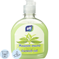 Жидкое мыло с дозатором Help Зеленый чай 300мл, флип-топ