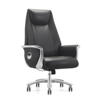 Кресло HAWASAN (ХАВАСАН) PREMIUM EX-800, до 200 кг, синхромеханизм, алюминий, экокожа, черное, 533234