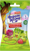 Тянучка фруктовая Фанни Ямми яблоко и клубника, 15г