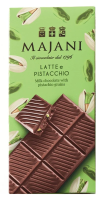 Шоколад Majani молочный фисташка, 100г