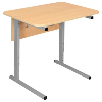 Парта школьная Дэми СУТ.54 600х500х640-780мм, рост 4-6, серый каркас, ЛДСП клён, 1-местный