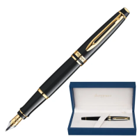 Перьевые ручки класса Люкс Waterman Expert Black GT 0.8мм, черный/золотой корпус, S0951640