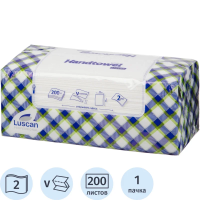 Бумажные полотенца Luscan Professional H3, 2 слоя, V-сложение, 200лист, белые