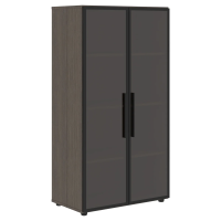 Шкаф со стеклянными дверьми VMCS 80.2 Дуб Сильвер 800х430х1517 VELION