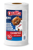 Салфетки Qualita Optima вискоза в рулоне, 150шт