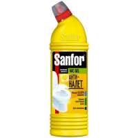 Чистящее средство для сантехники Sanfor WC 1л, лимонная свежесть, гель