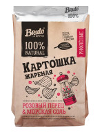 Чипсы Bruto рифленые Морская соль и розовый перец, 120г