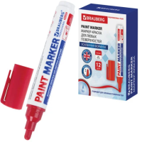 Маркер-краска Brauberg Pro Plus Extra красный, 6мм, нитро-основа